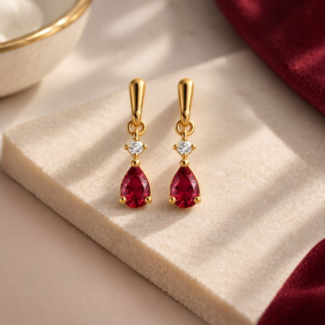 Facet Cut Birthstone Earrings - Foundation Gift
