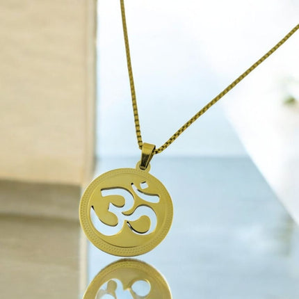 Gold Om Pendant - Spiritual Gift For Your Loved Ones - Foundation Gift