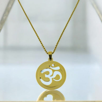 Gold Om Pendant - Spiritual Gift For Your Loved Ones - Foundation Gift