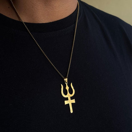 Gold Trishul Pendant - Best Gift for Shiv Bhakt - Foundation Gift