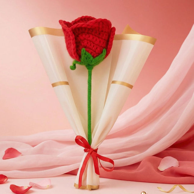 Handmade Crochet Rose: Symbol of Eternal Love - Foundation Gift