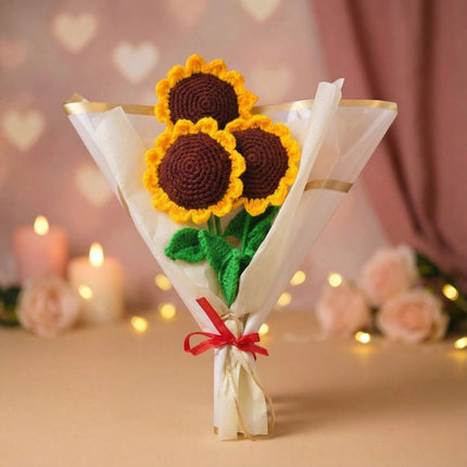 Handmade Crochet Sunflower: Eternal Floral Gift - Foundation Gift