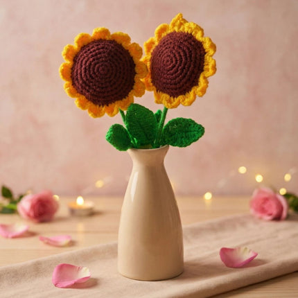 Handmade Crochet Sunflower: Eternal Floral Gift - Foundation Gift