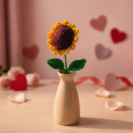 Handmade Crochet Sunflower: Eternal Floral Gift - Foundation Gift