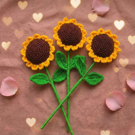 Handmade Crochet Sunflower: Eternal Floral Gift - Foundation Gift