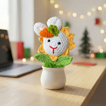 Handmade Desk Bloom Crochet Pots - Foundation Gift