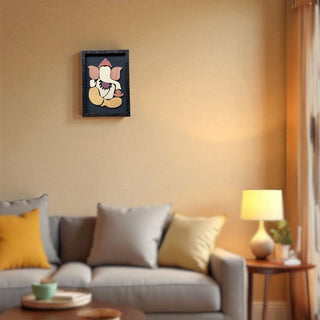 Handmade Wooden Ganesha Frame: Spiritual Home Decor Gift - Foundation Gift