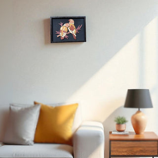 Handmade Wooden Lovebirds Frame: Romantic Wall Decor Gift - Foundation Gift