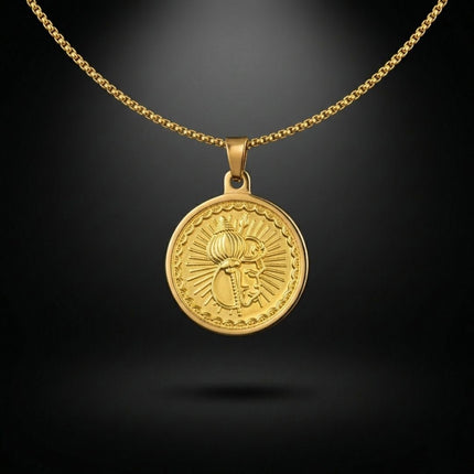 Hanuman Gold Plated Pendant – Spiritual Jewelry - Foundation Gift