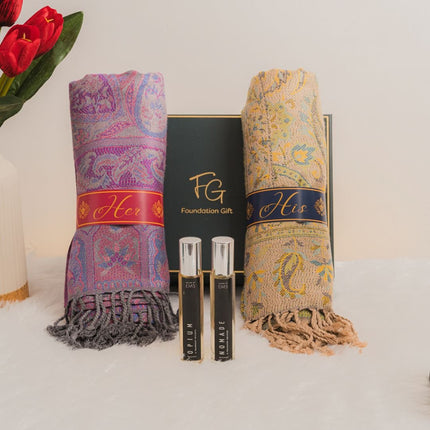 His & Her Premium Style Box – Stoles + EM5 Duo Perfumes - Foundation Gift