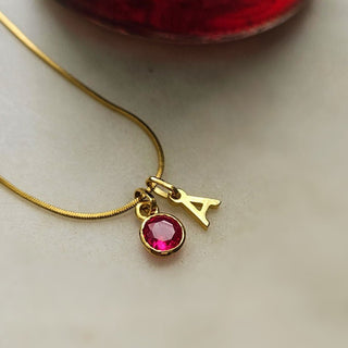 Initial Birthstone Necklace | New Launch - Foundation Gift