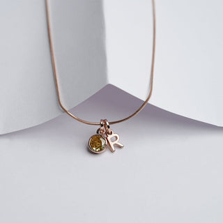 Initial Birthstone Necklace | New Launch - Foundation Gift