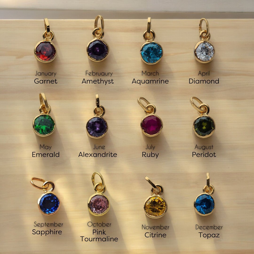 Initial Birthstone Necklace