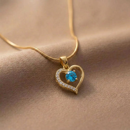 Lustre Heart Birthstone Necklace - Foundation Gift