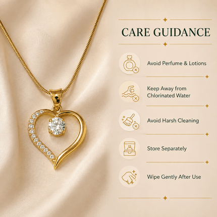 Lustre Heart Birthstone Necklace - Foundation Gift