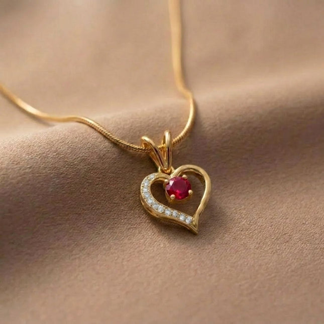 Lustre Heart Birthstone Necklace - Foundation Gift