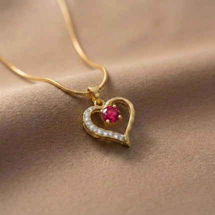 Lustre Heart Birthstone Necklace - Foundation Gift