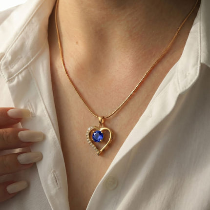Lustre Heart Birthstone Necklace - Foundation Gift