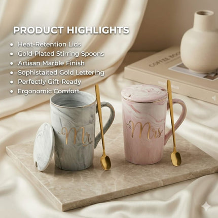 Mr & Mrs Ceramic Mug Set - Foundation Gift