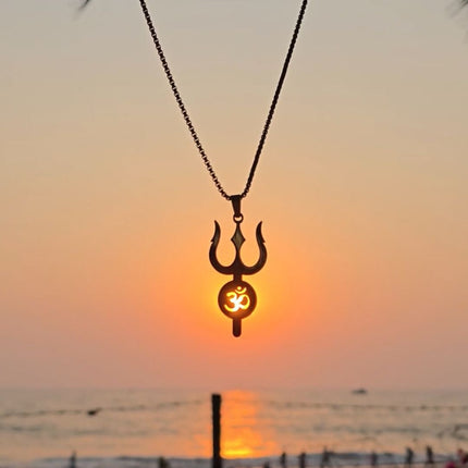 Om Trishul Pendant - Custom Spiritual Jewelry - Foundation Gift