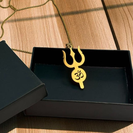 Om Trishul Pendant - Custom Spiritual Jewelry - Foundation Gift