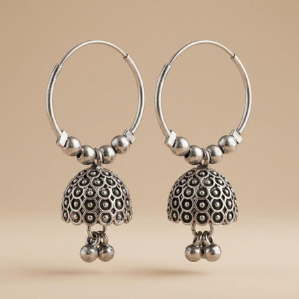 Oxidised Chandbali Jhumka Set - Foundation Gift