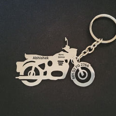 Personalised Bike Keychains - Personalised with Your Name & Number