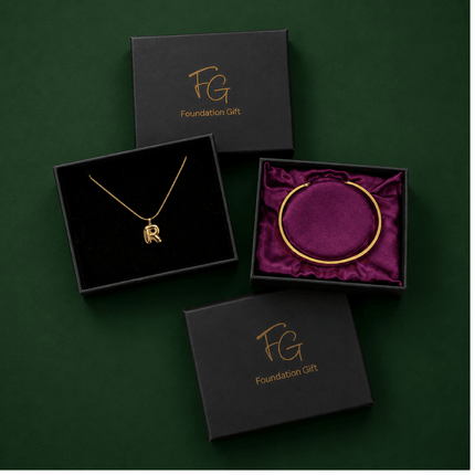 Personalised Bracelet & Bubble Necklace Gift Set - Foundation Gift