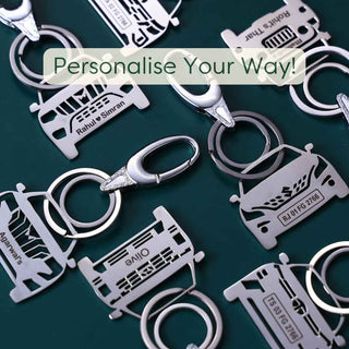 Personalised Car Keychain - Custom Gift for Car Enthusiasts - Foundation Gift