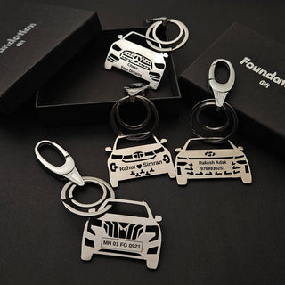Personalised Car Keychain - Custom Gift for Car Enthusiasts - Foundation Gift