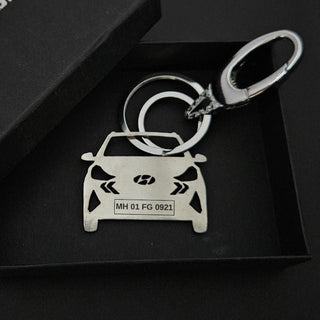 Personalised Car Keychain | Hyundai Aura - Foundation Gift