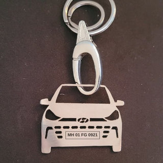 Personalised Car Keychain | Hyundai Aura New - Foundation Gift