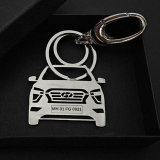 Personalised Car Keychain | Hyundai Creta New - Foundation Gift