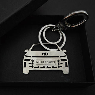 Personalised Car Keychain | Hyundai Verna 2023 - Foundation Gift