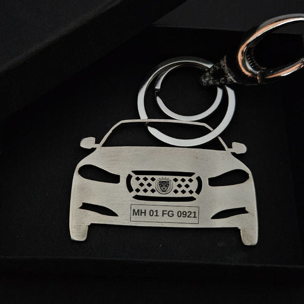 Personalised Jaguar Sedan Keychain Custom Car Gift – Foundation Gift - Main Image