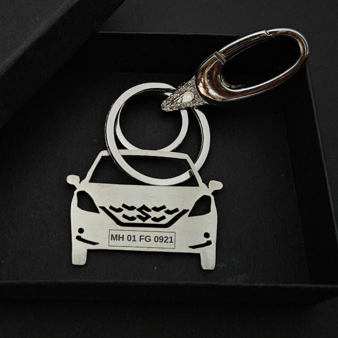 Personalised Maruti Suzuki Baleno Car Keychain Unique Custom Gift