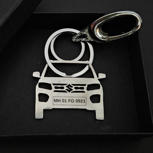 Personalised Car Keychain | Maruti Suzuki Brezza | 2020 - 2022 - Foundation Gift