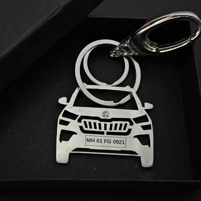 Personalised Car Keychain | Skoda Kushaq - Foundation Gift
