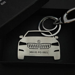 Personalised Car Keychain | Skoda Rapid New - Foundation Gift