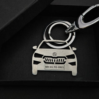 Personalised Car Keychain | Skoda Slavia - Foundation Gift