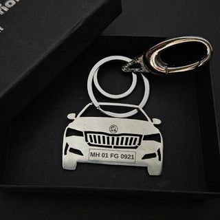 Personalised Car Keychain | Skoda Superb New - Foundation Gift