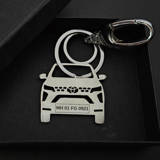 Personalised Car Keychain | Toyota Fortuner New - Foundation Gift