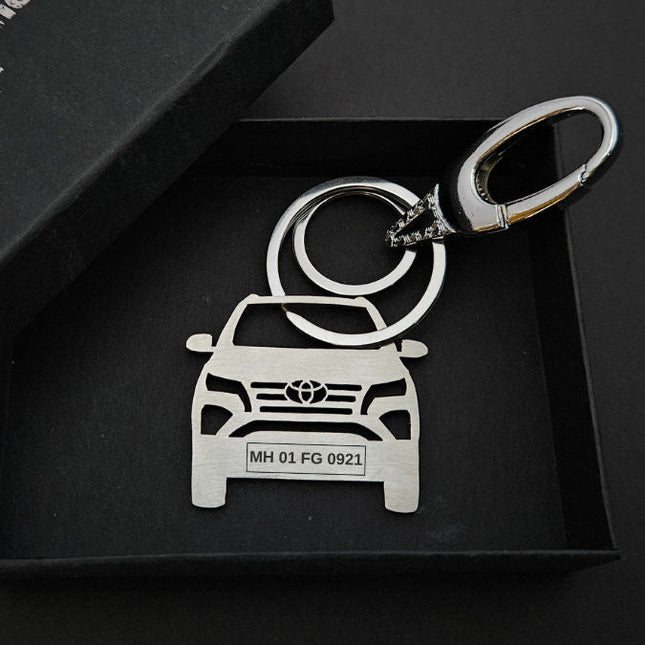 Personalised Car Keychain | Toyota Fortuner - Foundation Gift