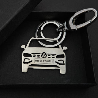 Personalised Car Keychain | Volkswagen Taigun - Foundation Gift