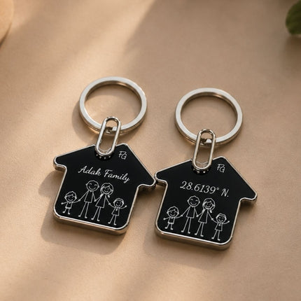 Personalised Family House Keychain - Foundation Gift