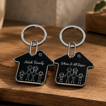 Personalised Family House Keychain - Foundation Gift