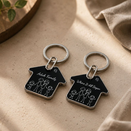 Personalised Family House Keychain - Foundation Gift