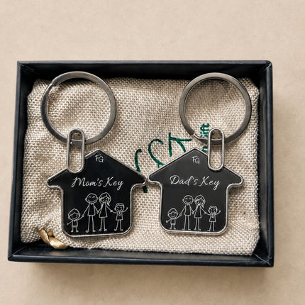 Personalised Family House Keychain - Foundation Gift