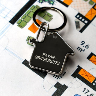 Personalised House Keychain - Custom Engraved For Special Homes - Foundation Gift