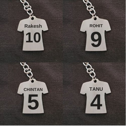 Personalised Jersey Keychain | Name & Number Personalised - Foundation Gift